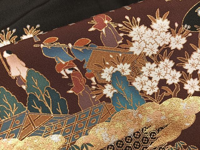 平和屋着物■豪華黒留袖 大名行列 金彩 正絹 逸品 BAAX5505mz