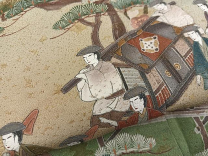 平和屋着物■豪華黒留袖 作家物 渡橋人物花文 暈し染め 金彩 正絹 逸品 BAAX5514mz