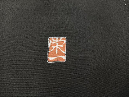 平和屋着物■豪華黒留袖 作家物 渡橋人物花文 暈し染め 金彩 正絹 逸品 BAAX5514mz