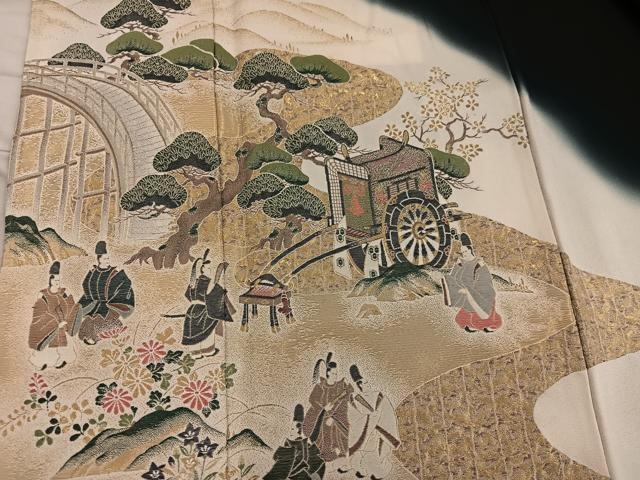 平和屋着物■豪華黒留袖 澪標図 寿光織 暈し染め 金糸 正絹 逸品 BAAX5515mz
