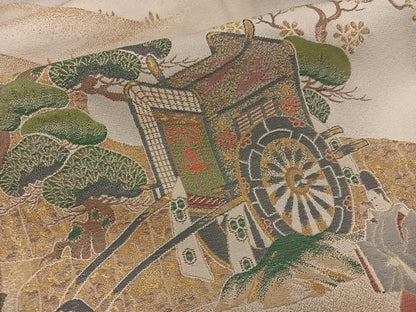 平和屋着物■豪華黒留袖 澪標図 寿光織 暈し染め 金糸 正絹 逸品 BAAX5515mz