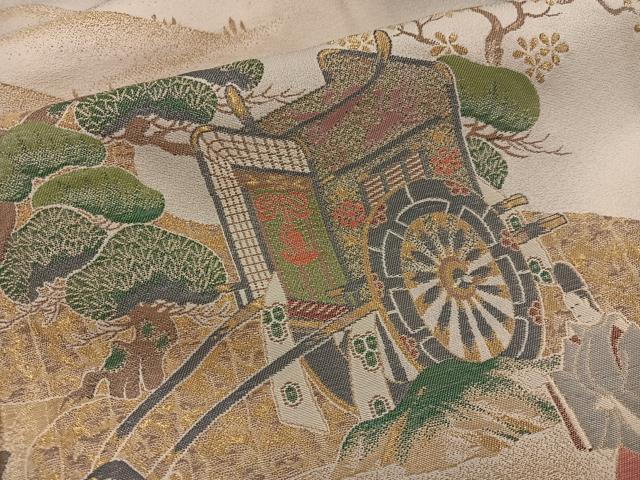 平和屋着物■豪華黒留袖 澪標図 寿光織 暈し染め 金糸 正絹 逸品 BAAX5515mz