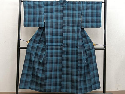 平和屋着物■上質な紬 横段文 正絹 逸品 BAAX5516mz