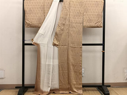 平和屋着物■上質な小紋 絞り 草花文 正絹 逸品 BAAX5517mz