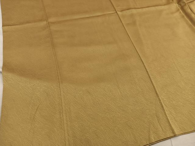 平和屋着物■上質な色無地 木目地紋 山吹茶色 鈴乃屋扱い 正絹 逸品 BAAX5522mz