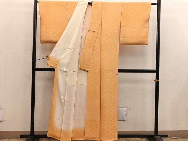 平和屋着物■上質な小紋 草葉地紋 暈し染め 正絹 逸品 BAAX5523mz