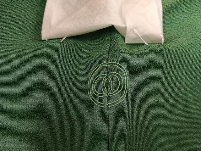 平和屋着物■上質な色無地　松葉文　正絹　逸品　未使用　BAAX5529mz