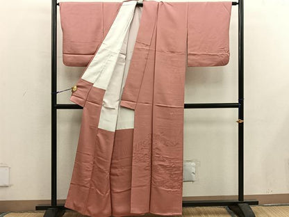 平和屋着物■色留訪問着　石庭地紋　曙色　正絹　逸品　BAAX5531mz
