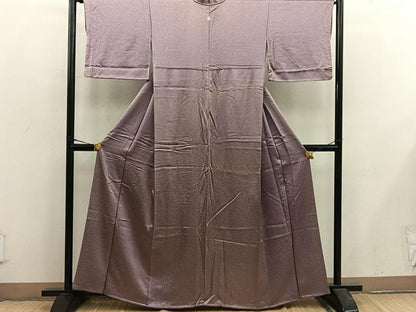 平和屋着物■上質な色無地　霞地紋　宗伝唐茶色　正絹　逸品　BAAX5536mz