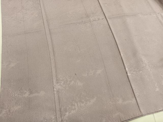 平和屋着物■上質な色無地　樹林地紋　薄柿色　正絹　逸品　BAAX5539mz
