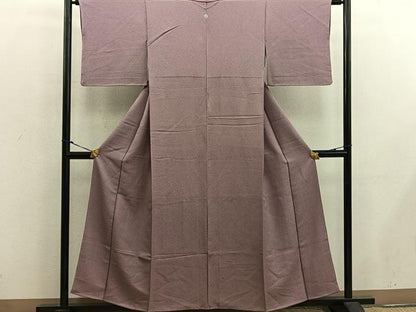 平和屋着物■上質な色無地　紋意匠　鴇浅葱色　正絹　逸品　BAAX5541mz