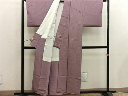 平和屋着物■上質な色無地　紋意匠　鴇浅葱色　正絹　逸品　BAAX5541mz