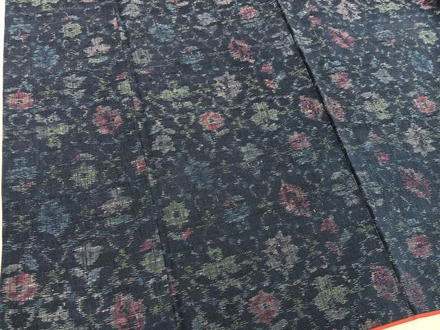 平和屋着物■上質な紬 草花文 正絹 逸品 BAAX5543mz