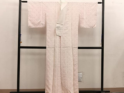 平和屋着物■長襦袢　袷　絞り　草花文　正絹　逸品　BAAX5548mz