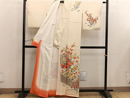 平和屋着物■訪問着 友禅 菊花文 正絹 逸品 BAAX5551mz
