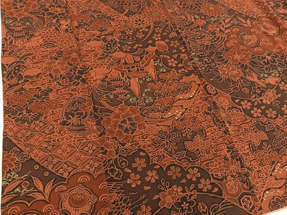 平和屋着物■上質な小紋 舞蝶風景花文 正絹 逸品 BAAX5557mz