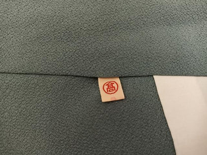 平和屋着物■上質な色無地　舞蝶花地紋　岩井茶色　高島屋扱い　正絹　逸品　BAAX5563mz