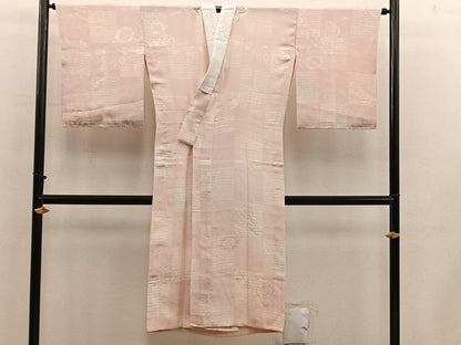 平和屋着物■長襦袢　無双仕立て　鼓花文　半衿刺繍　正絹　逸品　BAAX5581mz
