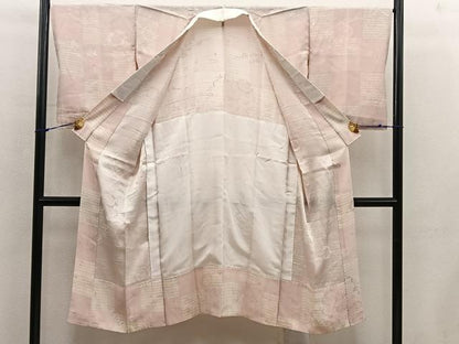 平和屋着物■長襦袢　無双仕立て　鼓花文　半衿刺繍　正絹　逸品　BAAX5581mz