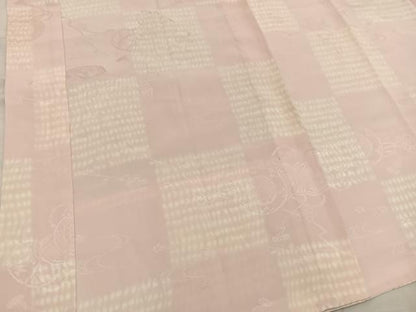 平和屋着物■長襦袢　無双仕立て　鼓花文　半衿刺繍　正絹　逸品　BAAX5581mz
