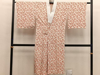 平和屋着物■長襦袢　無双仕立て　檜扇尽くし　正絹　逸品　BAAX5583mz