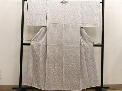 平和屋着物■上質な小紋　絞り　流線文　正絹　逸品　BAAX5585mz