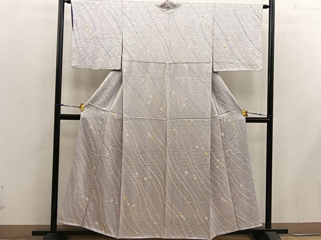 平和屋着物■上質な小紋　絞り　流線文　正絹　逸品　BAAX5585mz