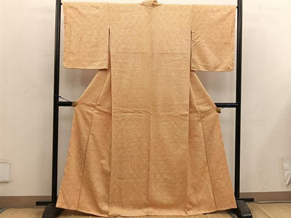 平和屋着物■大変加工の良い総絞り小紋　正絹　逸品　BAAX5588mz