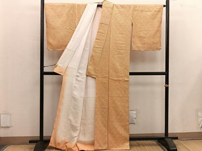 平和屋着物■大変加工の良い総絞り小紋　正絹　逸品　BAAX5588mz