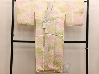 平和屋着物■長襦袢　袷　霞文　正絹　逸品　BAAX5593mz