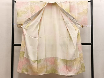 平和屋着物■長襦袢　袷　霞文　正絹　逸品　BAAX5593mz