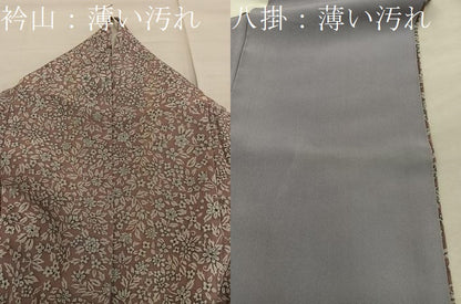 平和屋着物■上質な小紋　草花文　正絹　逸品　BAAX5597mz