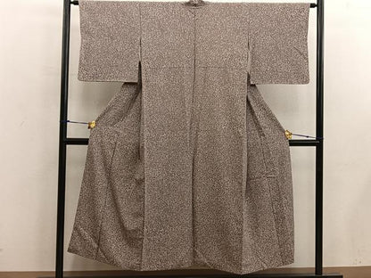 平和屋着物■上質な小紋　草花文　正絹　逸品　BAAX5597mz
