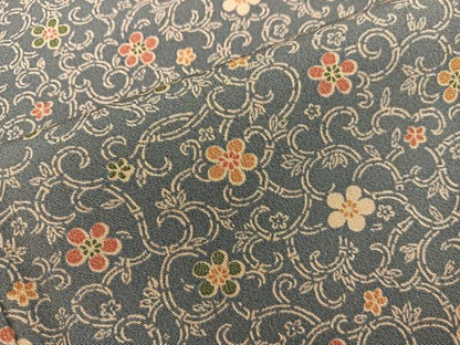 平和屋着物■上質な小紋 花唐草文 正絹 逸品 BAAX5606mz