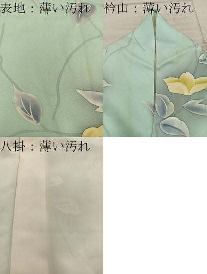 平和屋着物■上質な小紋 草花文 正絹 逸品 BAAX5610mz