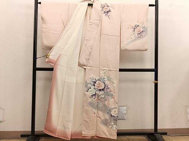 平和屋着物■訪問着 花車文 暈し染め 正絹 逸品 BAAX5611mz