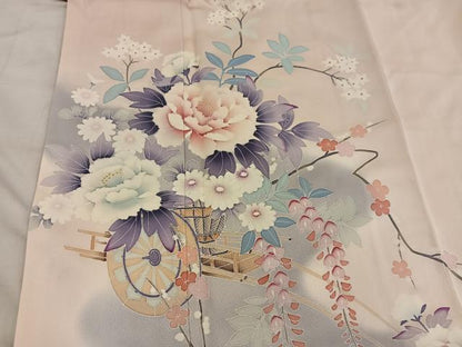 平和屋着物■訪問着 花車文 暈し染め 正絹 逸品 BAAX5611mz