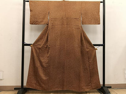 平和屋着物■上質な小紋　霞文　正絹　逸品　BAAX5612mz