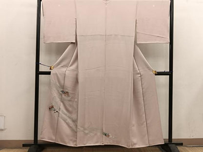 平和屋着物■豪華色留袖　人物文　寿光織　銀糸　正絹　逸品　BAAX5615mz