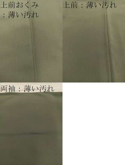 平和屋着物■訪問着　駒刺繍　草葉松文　正絹　逸品　BAAX5616mz