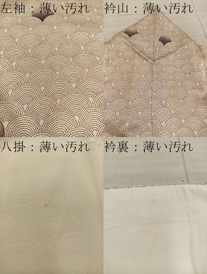 平和屋着物■訪問着　青海波梅花文　金彩　正絹　逸品　BAAX5617mz