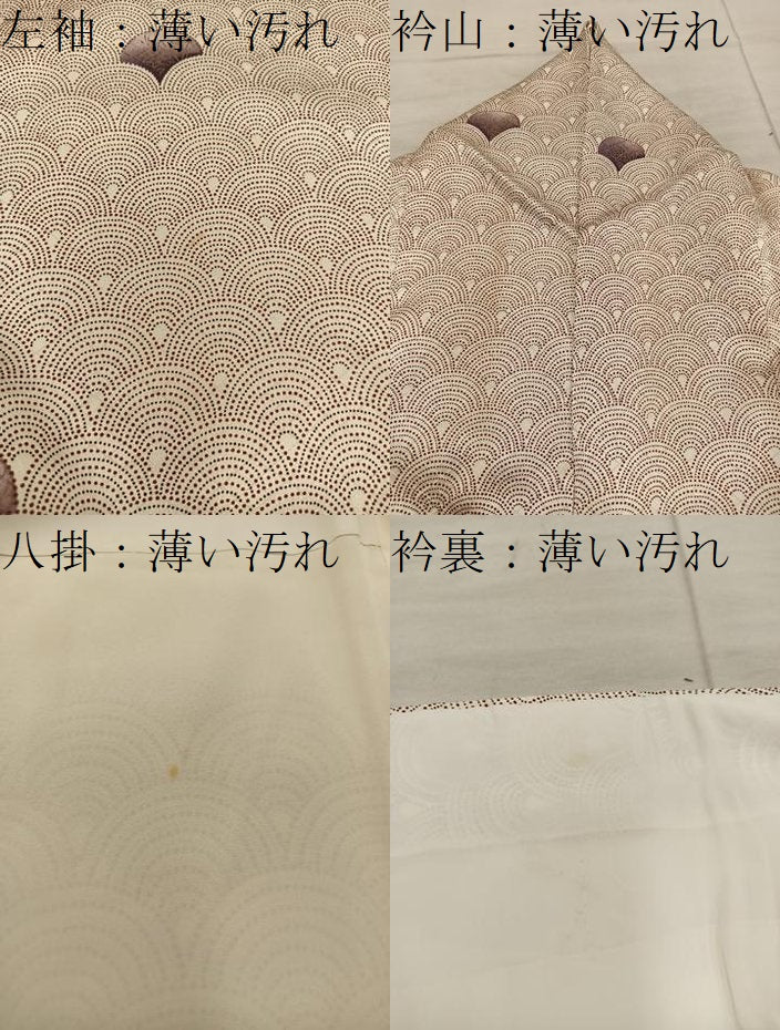 平和屋着物■訪問着　青海波梅花文　金彩　正絹　逸品　BAAX5617mz