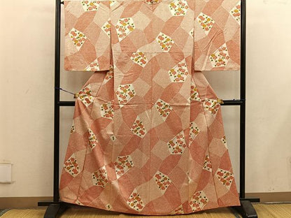 平和屋着物■上質な小紋　梅花文　正絹　逸品　BAAX5624mz