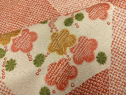 平和屋着物■上質な小紋　梅花文　正絹　逸品　BAAX5624mz