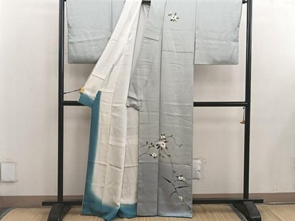 平和屋着物■訪問着　枝花文　さが美扱い　正絹　逸品　BAAX5634mz