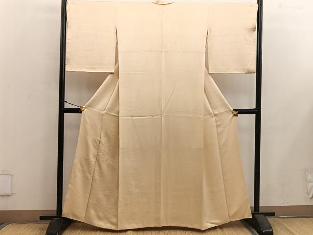 平和屋着物■訪問着　総相良刺繍　扇面花文　正絹　逸品　BAAX5635mz