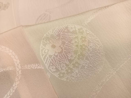 平和屋着物■長襦袢　無双仕立て　作家物　舞花文　暈し染め　正絹　逸品　BAAX5638mz