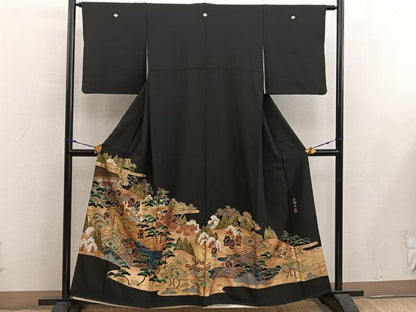 平和屋着物■豪華黒留袖　作家物　京御所　金彩　正絹　逸品　BAAX5646mz