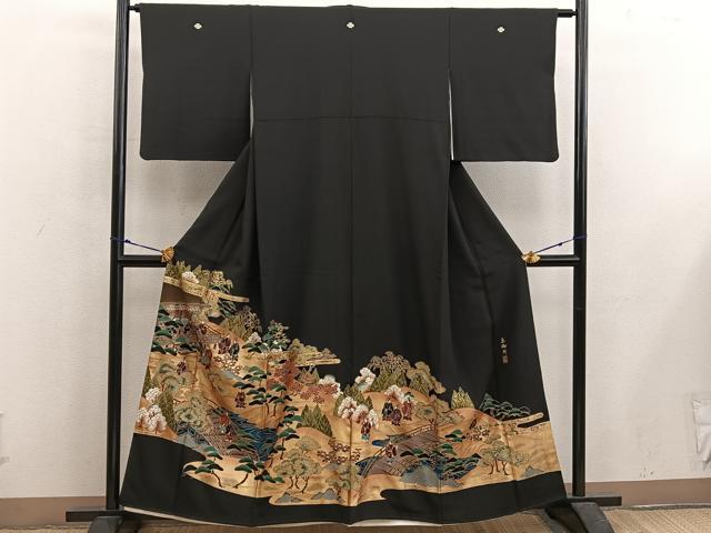 平和屋着物■豪華黒留袖　作家物　京御所　金彩　正絹　逸品　BAAX5646mz