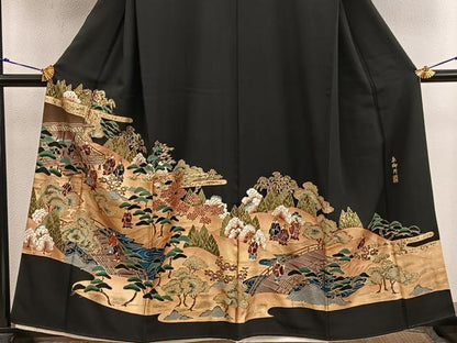 平和屋着物■豪華黒留袖　作家物　京御所　金彩　正絹　逸品　BAAX5646mz